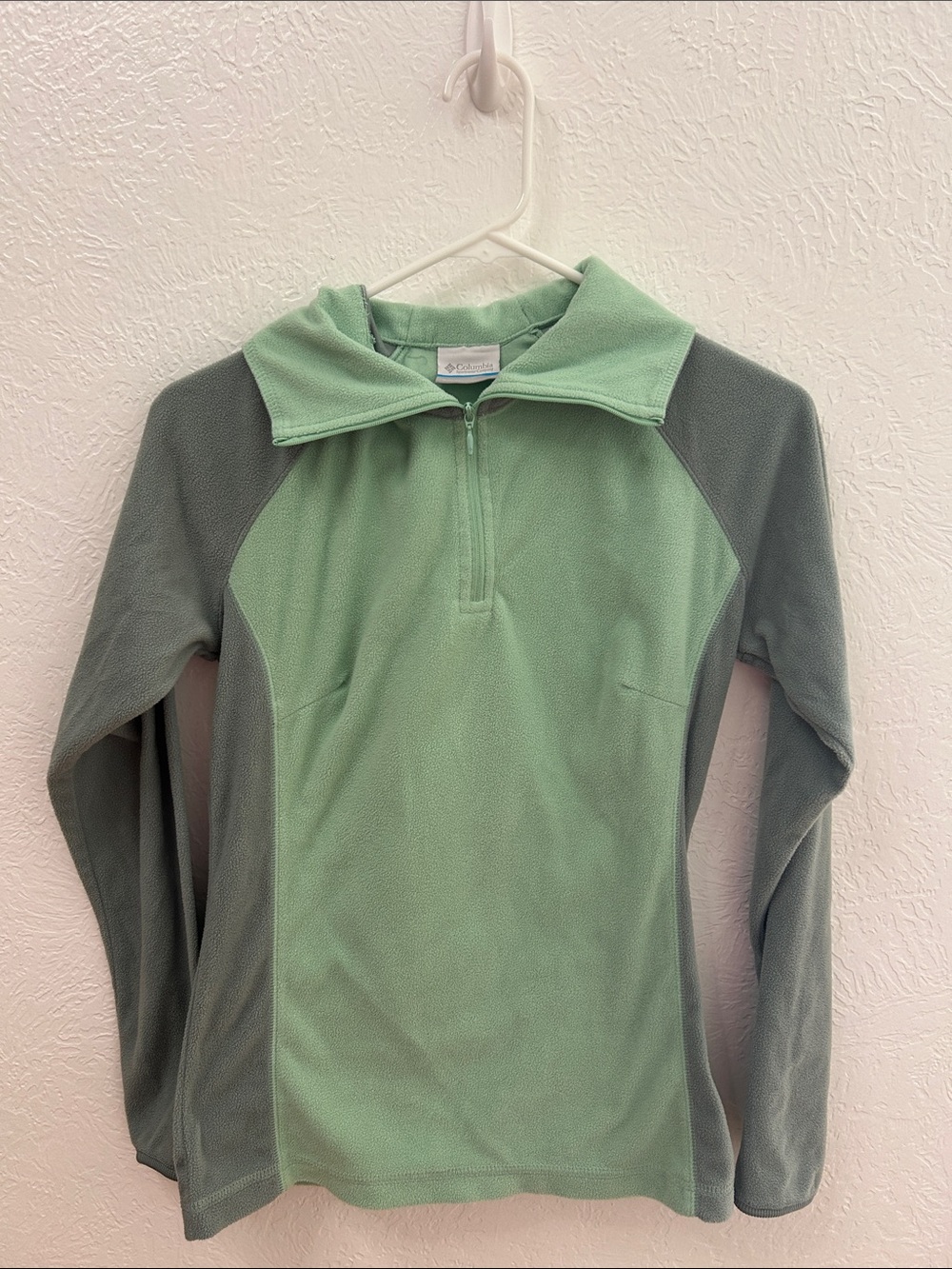 Columbia Mint & Olive Green Half-Zip Fleece